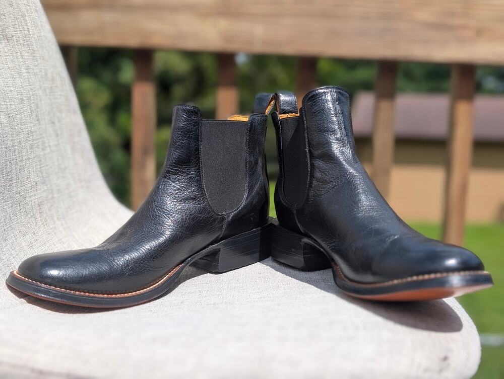 New Rod Patrick Jodphur Bootie Womens 9 B Black Calf Skin Handmade Never Worn